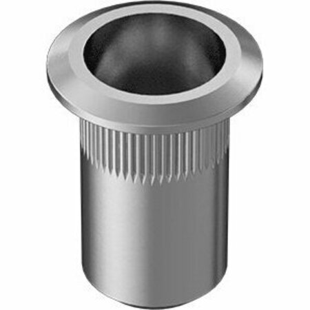 BSC PREFERRED 18-8 Stainless Steel Heavy-Duty Rivet Nut M5 x .80 Internal Thread .5-3.0mm Material Thickness, 10PK 97467A639